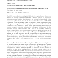 Government of Saint Lucia: OECS Data for Decision Making Project - National Strategy for the Development of Statistics NSDS